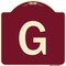 Signmission Designer Series Sign W/ Letter G, Burgundy Heavy-Gauge Aluminum Sign, 18" x 18", BU-1818-22952 A-DES-BU-1818-22952 - alternate 1